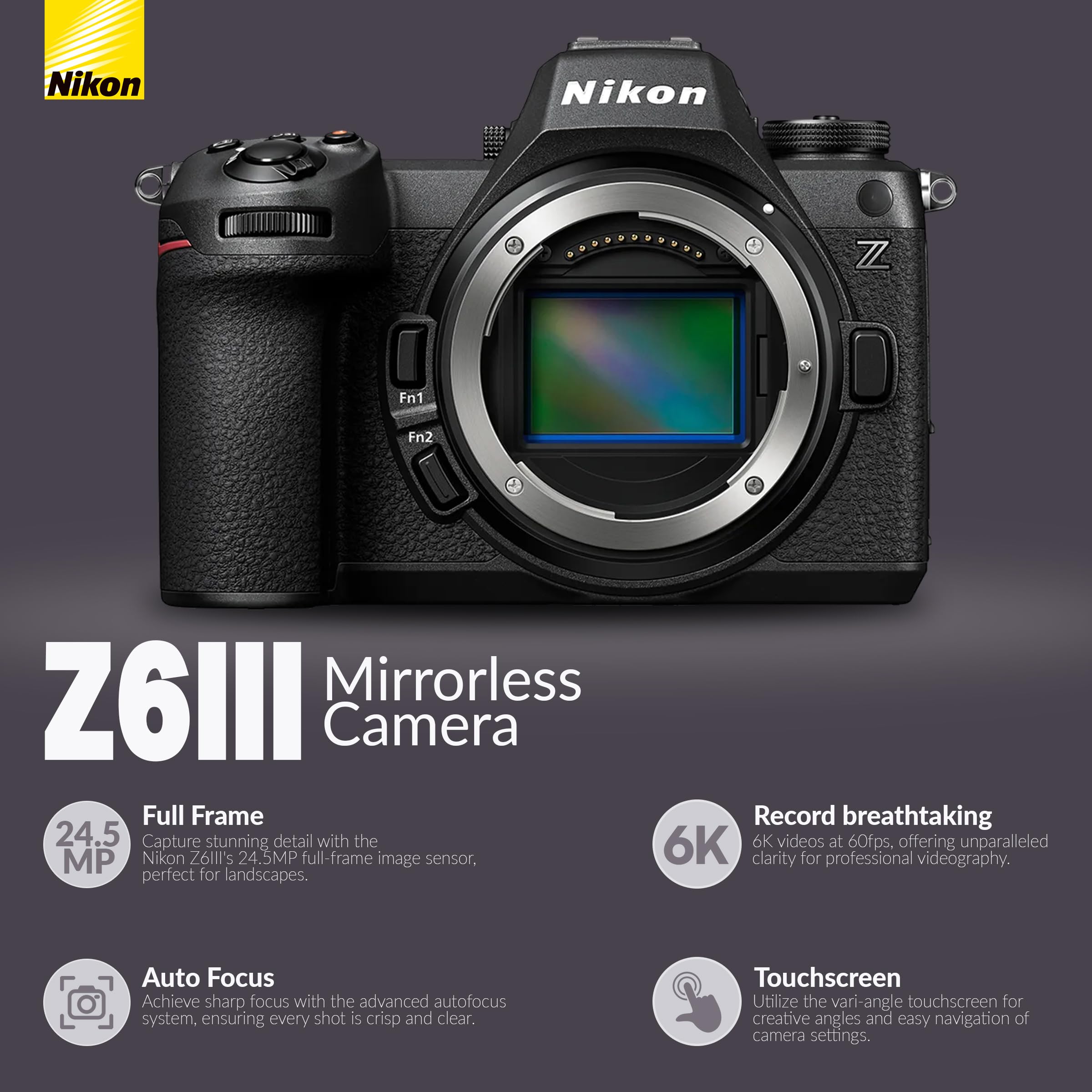 Amazon | Nikon ミラーレスカメラ Z6III シルバーシリーズ 128GB UHS
